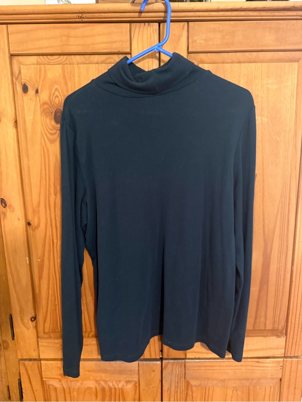 Christopher & Banks Black Cotton Turtleneck Top